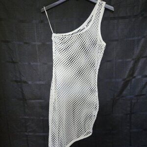 🕊️ Dreamy White Fishnet Asymmetrical Dress: A Must-Have for Your Lingerie Colle